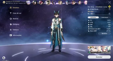 Conta Honkai Star Rail Blade/Kafka/Dan Heng/Seele/Bailu