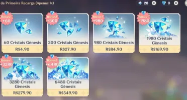 Genshin Impact Conta Ar53 XIAO E Varios Outros 5*
