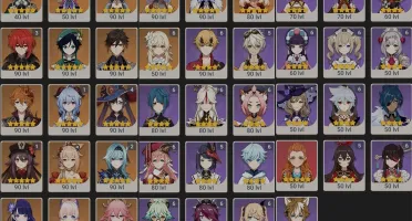 CONTA GENSHIN AR58✨17 LENDÁRIOS E 17 ARMAS 5⭐SHOGUN C3 E+✨