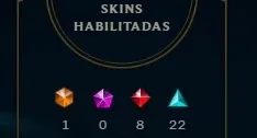 Vendo conta league of legends skin caras