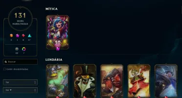 Conta League of Legends Full Acesso - 148 Champs e 131 Skins