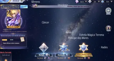 Saint seiya Awakening com mais de 3400 Gemas Avançadas