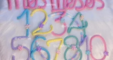 Kit Mêsversário Menina com Nome e Flores