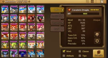 Conta Summoner War 12 NAT 5