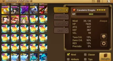 Conta Summoner War 12 NAT 5