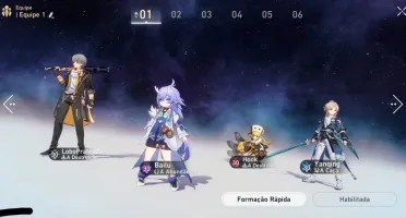 Conta LVL 19 de Honkai Star Rail com BAILU e YANQING