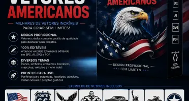 🇺🇸 +2.000 Vetores Americanos Premium