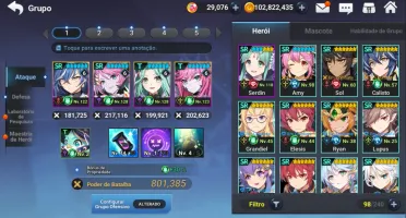 Conta Grand Chase Mobile Inicial