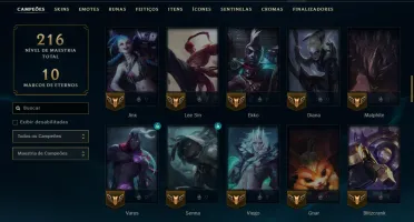 Esmeralda 1 com 90 Champs e 29 Skins ( ADC / MID )