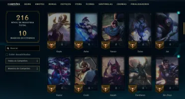 Esmeralda 1 com 90 Champs e 29 Skins ( ADC / MID )