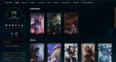 Esmeralda 1 com 90 Champs e 29 Skins ( ADC / MID )