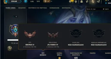 Conta Ferro/ Lvl 32/ 6 Skins / 27 Champions