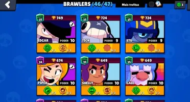 Conta Brawl Stars 25k troféus 46/47 brawlers