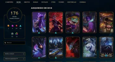 Conta lol Diamante 5 + 176 skins