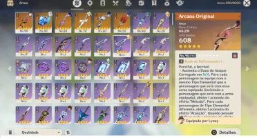 Conta Ar53 Neuvillette+Bis Raiden+Bis Yelan+Bis Lyney C1+Bis