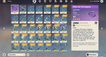 GENSHIN IMPACT - DILUC +QIQI+FISCHL C2 + ARMA 4 ESTRELAS E +