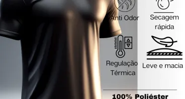 Camiseta Dry Fit Lisa - Preto, Rosa, Verde e Vermelho