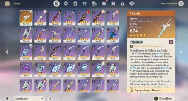 Conta NA AR 53 com Zhongli c1, kazuha, raiden, hutao, e mais