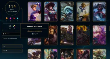 CONTA PLATINA 1 TODOS CHAMPS, 114 SKINS, LEVEL 326