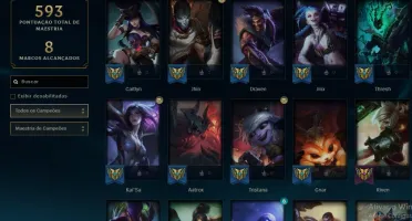 CONTA PLATINA 1 TODOS CHAMPS, 114 SKINS, LEVEL 326