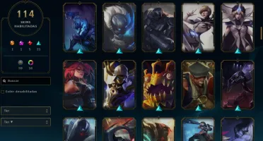 CONTA PLATINA 1 TODOS CHAMPS, 114 SKINS, LEVEL 326