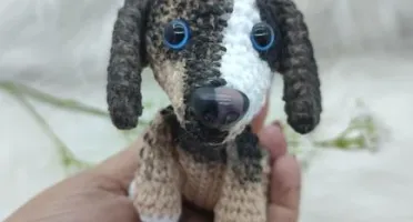 Mini Pet Salsicha - Amigurumi De Crochê