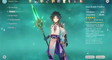 Imperdível Xiao com Lança de Jade, Venti, Zhongli e mais