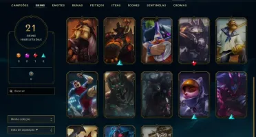 Conta lol 21 skins