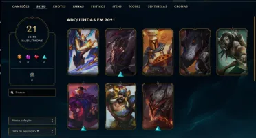 Conta lol 21 skins
