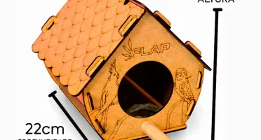Casinha para Calopsita, Periquito e Agapornis - Flap Pet