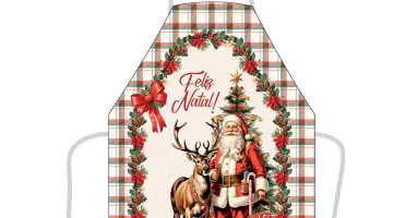 Avental de Cozinha 80x60cm - Vila e Natal