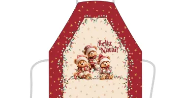 Avental de Cozinha 80x60cm - Vila e Natal