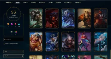 Conta ouro 2 com 53 skins e 59 champs
