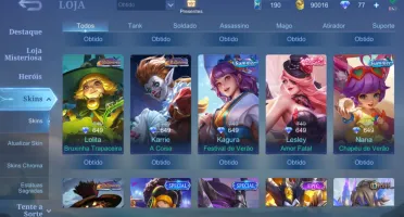 Conta mobile Legends