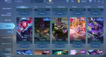 Conta mobile Legends