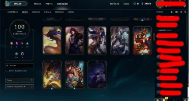 Conta League Of Legends 118 champs - 100 skins - 34.950 EA