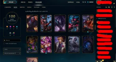 Conta League Of Legends 118 champs - 100 skins - 34.950 EA