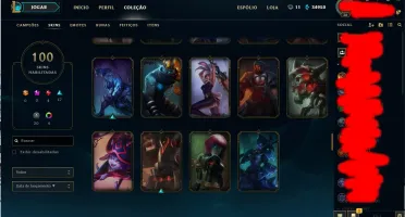 Conta League Of Legends 118 champs - 100 skins - 34.950 EA