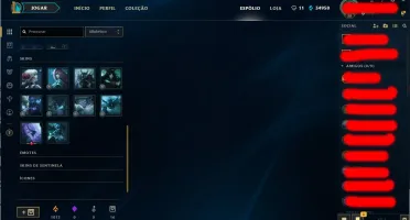Conta League Of Legends 118 champs - 100 skins - 34.950 EA