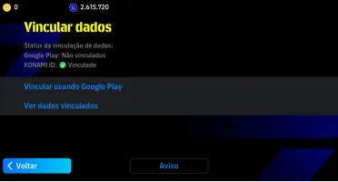Conta de efootball mobile