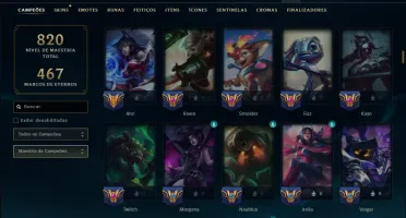 Platina 3 com TODOS os Champs e 243 Skins ( MAIN ADC )