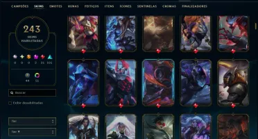 Platina 3 com TODOS os Champs e 243 Skins ( MAIN ADC )