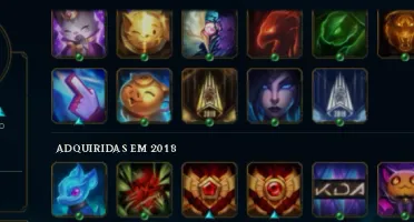 conta lol 2015, pax sivir, todos champs, icones raros.
