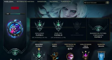 CONTA LOL PLATINA II TODOS CAMPEÕS + 173 SKINS