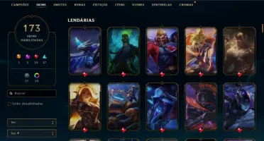 CONTA LOL PLATINA II TODOS CAMPEÕS + 173 SKINS