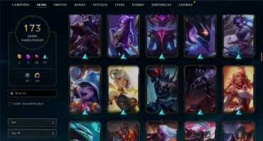 CONTA LOL PLATINA II TODOS CAMPEÕS + 173 SKINS