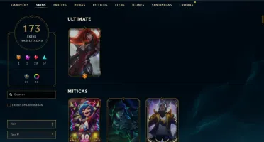 CONTA LOL PLATINA II TODOS CAMPEÕS + 173 SKINS