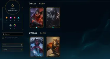 Conta League of Legends LEVEL 59 HONRA 3 6 SKINS (M7 YASUO)