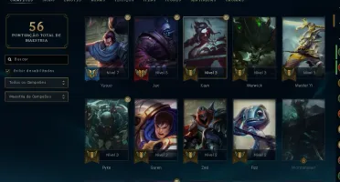 Conta League of Legends LEVEL 59 HONRA 3 6 SKINS (M7 YASUO)