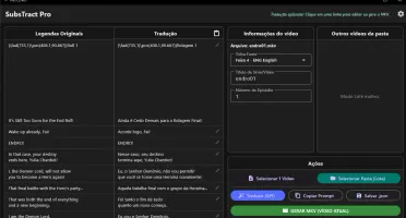 🎥[SubsTract] Tradutor Automático e em Lote para Legendas